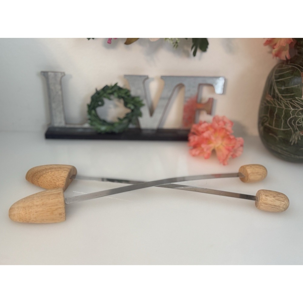 Vintage Shoe and Slipper Stretchers Wood‎ and Metal 11.5" Long 8 Sets Available